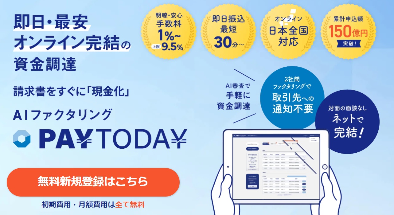 PAYTODAYの即日ファクタリング